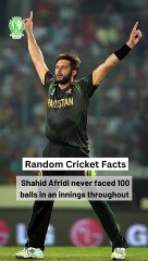 Shahid Afridi never faced 100 balls in an ODI #euphoriacricket