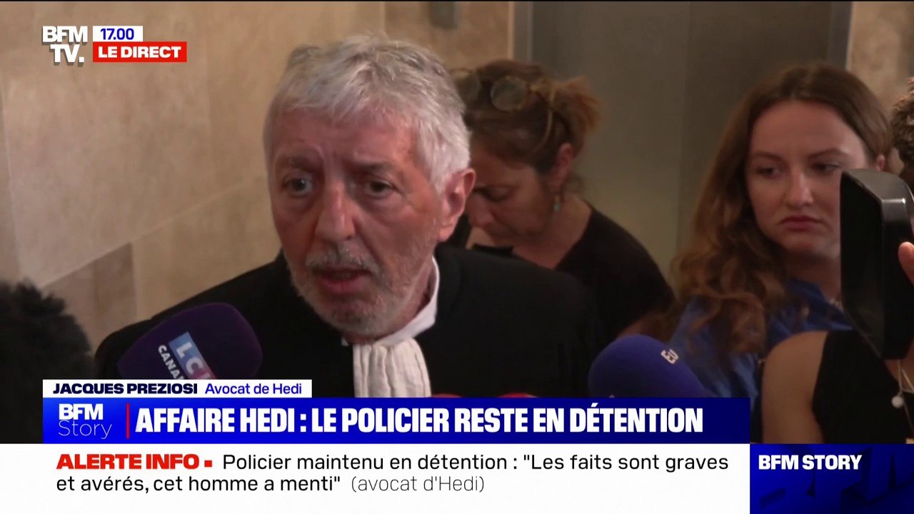Policier maintenu en détention provisoire: "Cette incarcération va dans le sens de la justice" affirme l'avocat d'Hedi