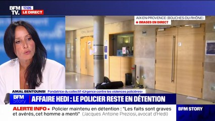 Policier maintenu en détention provisoire dans l'affaire Hedi: "On ne peut que se satisfaire de cette décision", pour Amal Bentounsi (collectif "Urgence contre les violences policières")