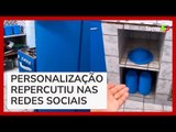 Mulher viraliza nas redes sociais ao pintar a casa inteira de azul