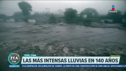 Lluvias recientes en Pekín, las más fuertes de China en 140 años