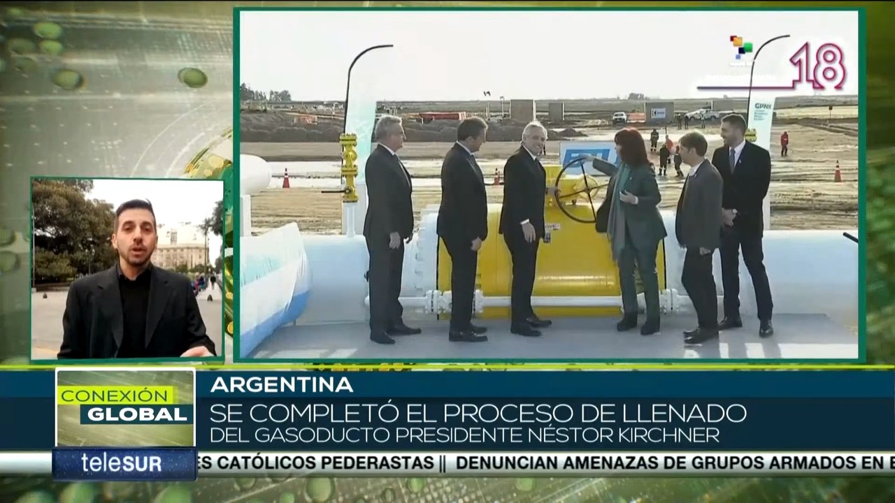 Argentina: Se completa el proceso de llenado del gasoducto Presidente Néstor Kirchner