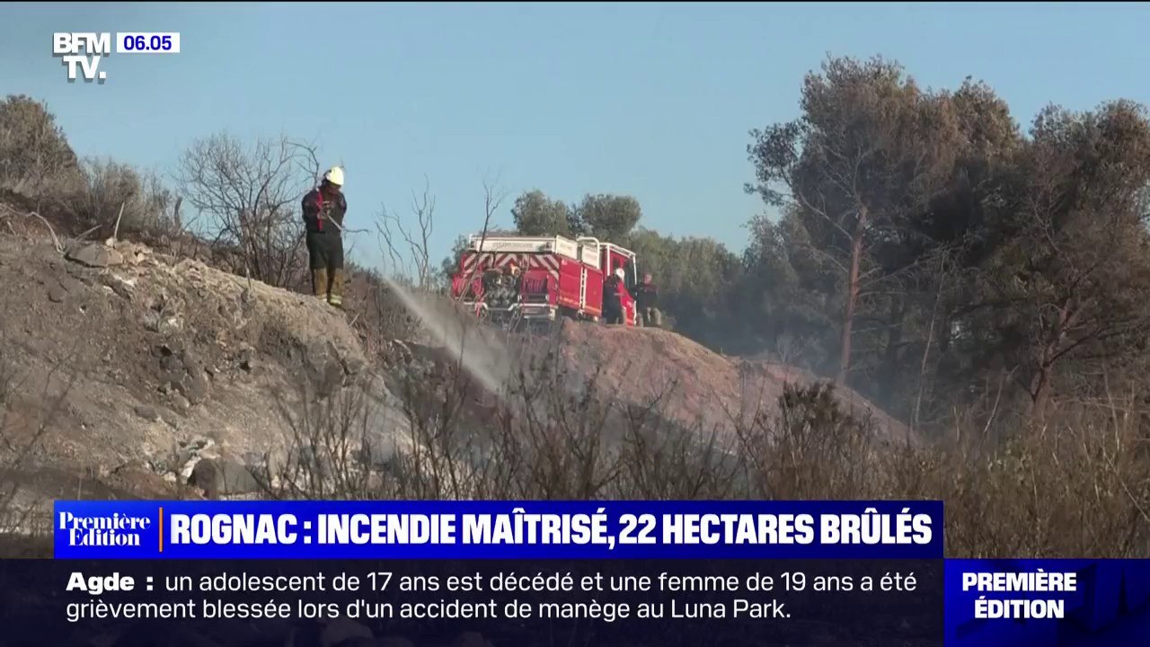 22 hectares brûlés après un incendie à Rognac