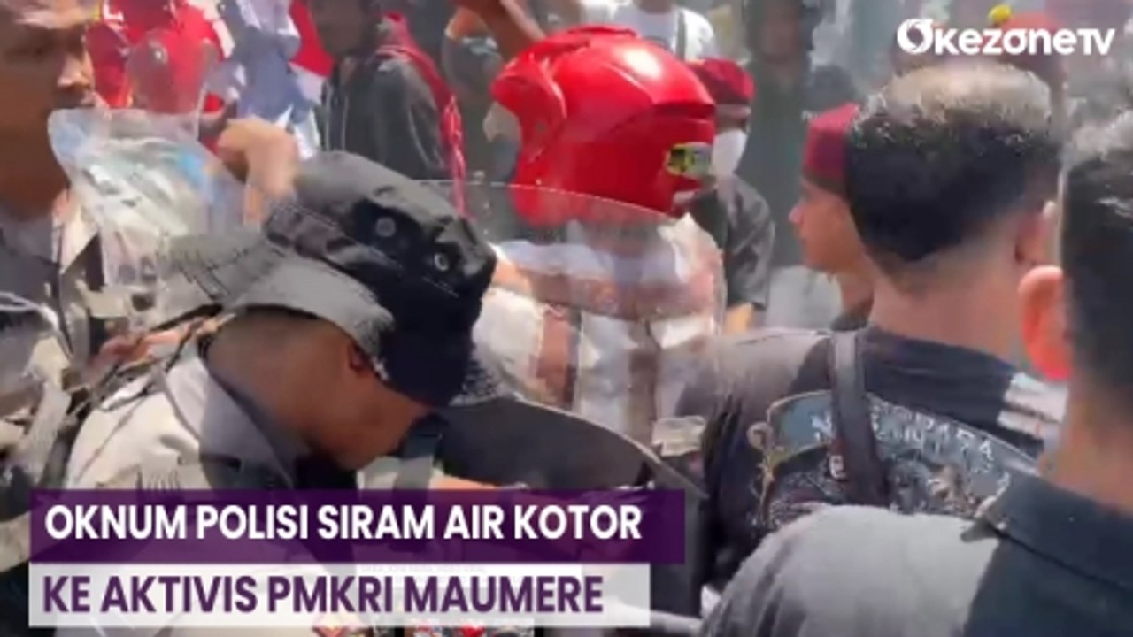 Viral! Oknum Polisi Siram Air Kotor ke Aktivis PMKRI Maumere Kabupaten Sikka