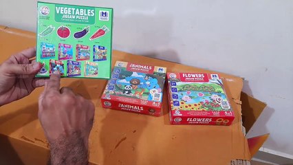 Unboxing and Review of Ratna's Educational vegetable, flower, animal Jigsaw Puzzle for Kids