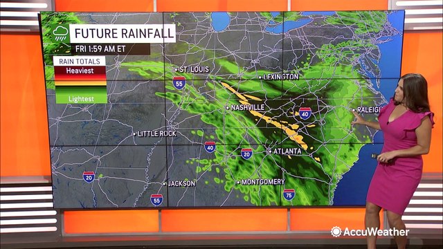 Waves of rain, storms to soak central US