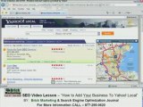 SEO Lesson: Yahoo Local and Local SEO Tip