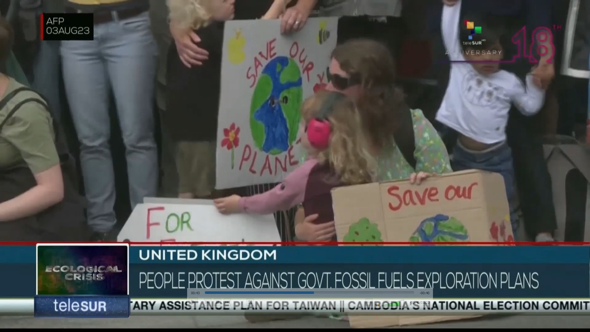 People protest against fossil fuels exploration plans in United Kingdom