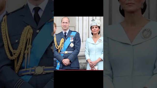 The Prince and Princess of Wales at the balcony of Buckingham Palace to mark the 100th