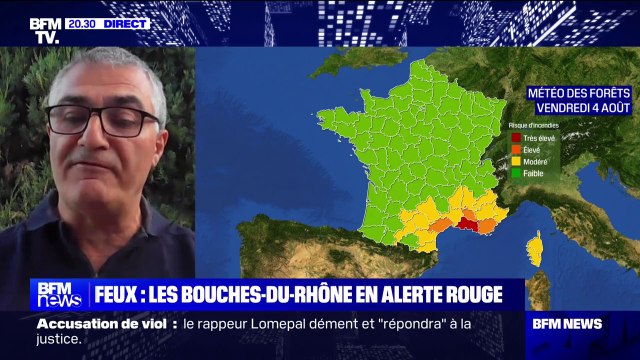 Risque d'incendies dans les Bouches-du-Rhône: On a des arrivées massives de colonnes extra-départementales pour épauler les secours locaux , indique le lieutenant Patrick Chavada