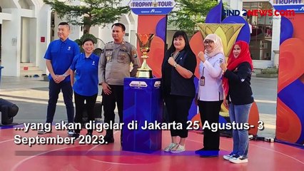Keliling Indonesia , Trofi Piala Dunia FIBA 2023 Dipajang di Kota Surabaya