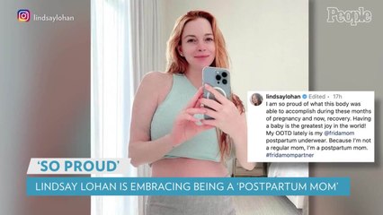 Lindsay Lohan Proclaims 'I'm Not a Regular Mom, I'm a Postpartum Mom' in First Photo Since Welcoming Baby