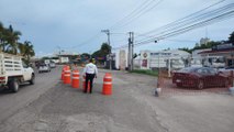 Cierran acceso a calle Francisco Murguía por trabajos de repavimentación