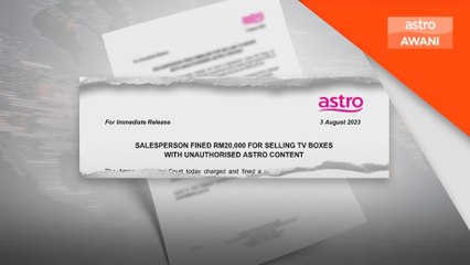 Lelaki didenda RM20,000 kerana jual kotak tv android dengan kandungan haram