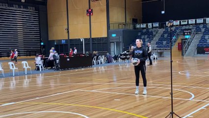 Maddi Sexton prepares for Saturday night's preliminary final.