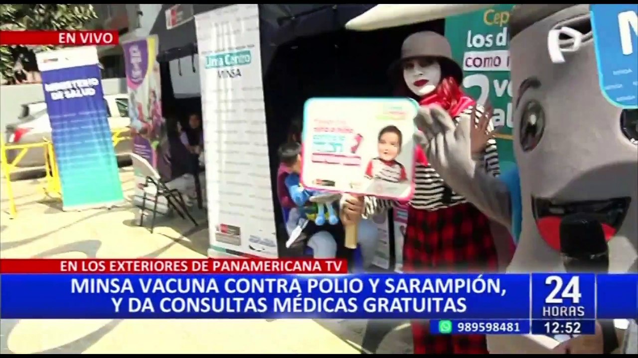 Minsa desarrolla campaña de vacunación gratuita contra la polio y sarampión