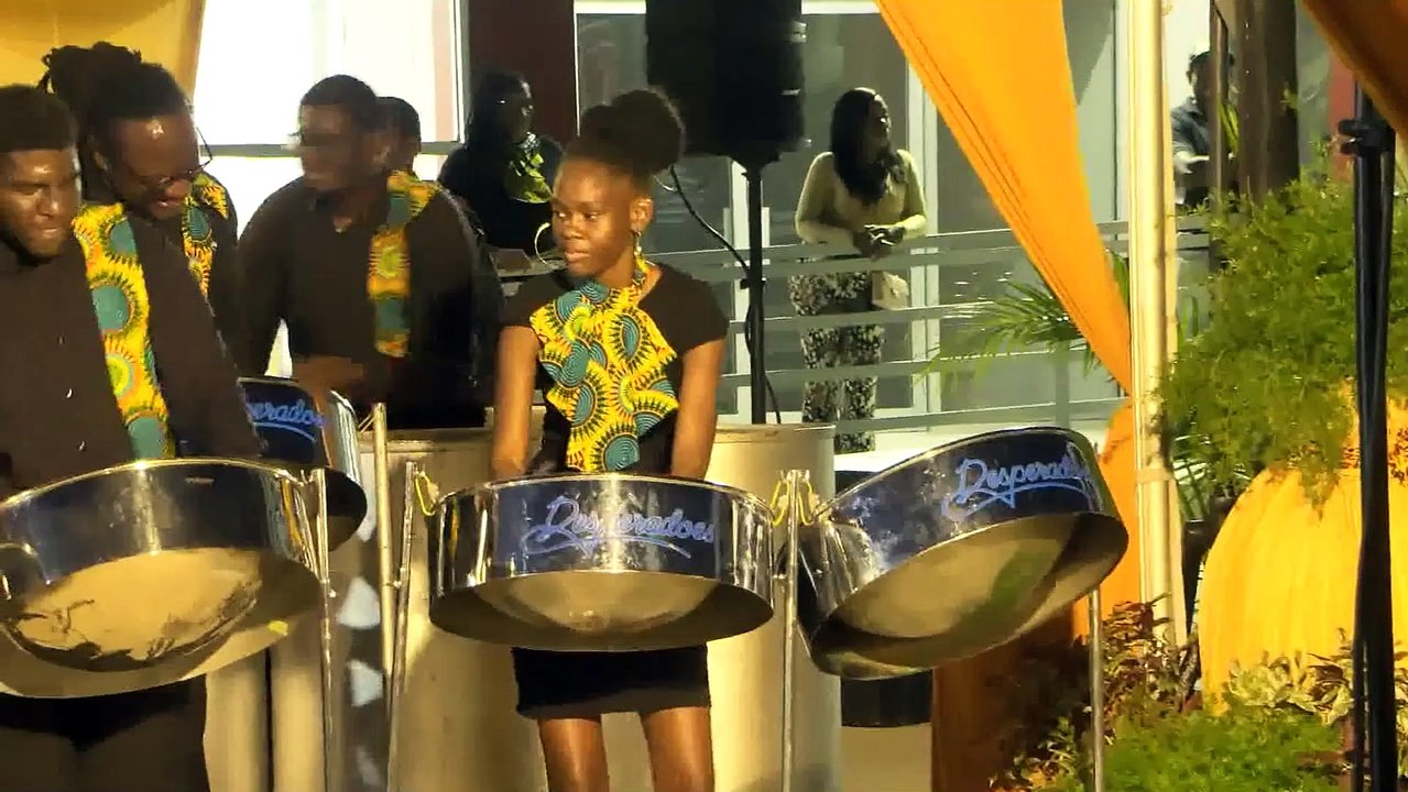 KING TUTU II PLAYS THE STEELPAN IN T&T