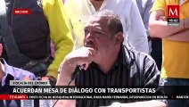 Fiscalía del Edomex acuerdan mesa de diálogo para escuchar demandas de transportistas