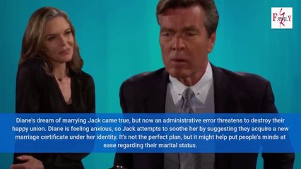 Diane and Jack Legally Annulled Minutes After Marriage Young and the Restless Sp