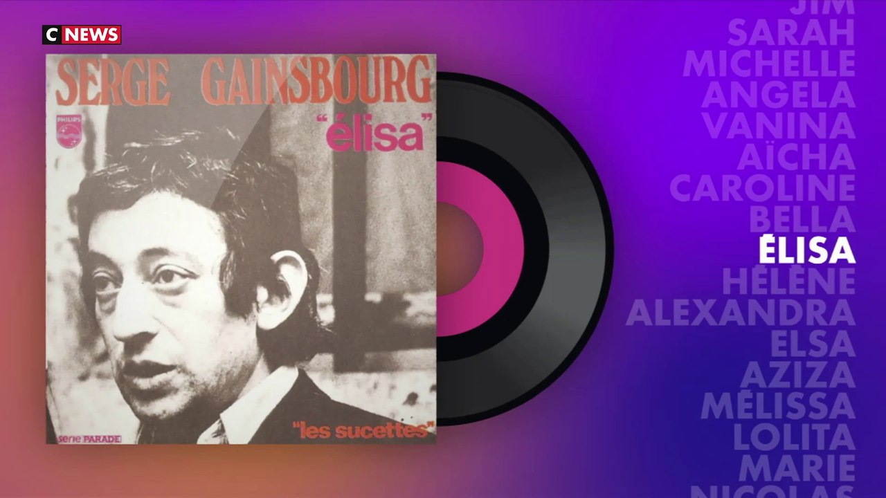 «Elisa» de Serge Gainsbourg : Les prénoms en ch...