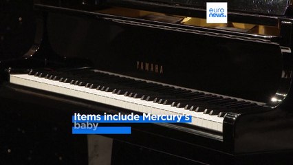 Freddie Mercury's beloved piano, song drafts and hundreds of belongings on display before auction