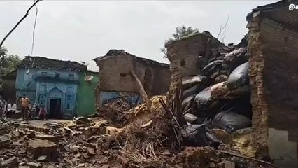 निवाड़ी: तेज बारिश और आंधी तूफान से उजड़ा आशियाना, गृहस्ती हुई तबाह