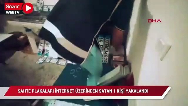 Sahte plakaları internet üzerinden satan 1 kişi yakalandı