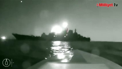 Dünyada son dakika: Rus savaş gemisi vuruldu!