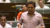 Minister KTR Speaks About Jobs Creation In State _ Telangana Assembly _ V6 News