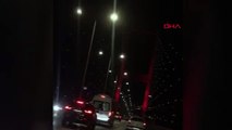 15 Temmuz Şehitler Köprüsü'nün ortasında camdan sarkıp tartıştığı şoföre vurmaya çalıştı