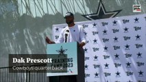 Dallas Cowboys Dak Prescott Raves about Micah Parsons and KaVontae Turpin at Camp