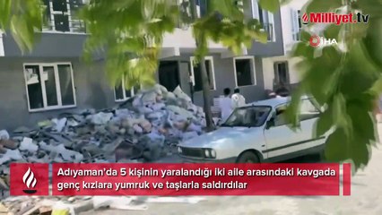 Binayı taş yağmuruna tuttular! Ortalık savaş alanına döndü...