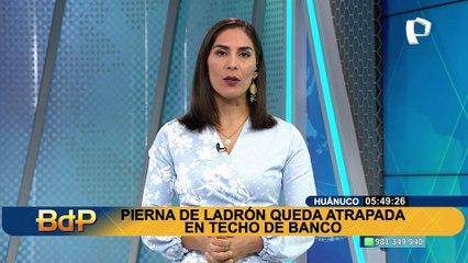 Huánuco: Rescatan a presunto ladrón que quedó con la pierna atrapada en techo y se puso a llorar