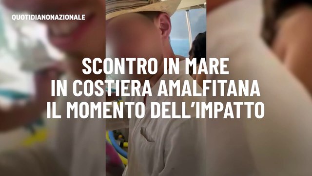 SCONTRO IN MARE IN COSTIERA AMALFITANA IL MOMENTO DELL?IMPATTO