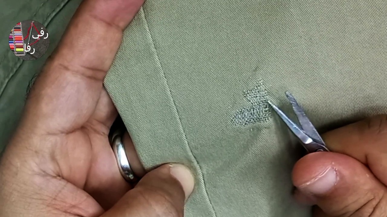 Gabardine pants repair after what you do by mistake.