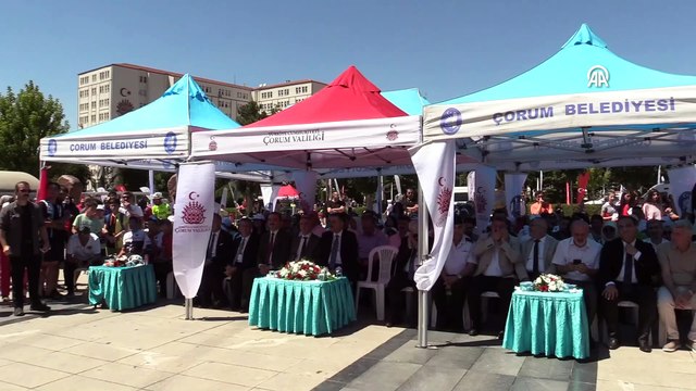 ÇORUM - 100. Yıl Cumhuriyet Bisiklet Turu'nun Samsun-Çorum etabı sona erdi