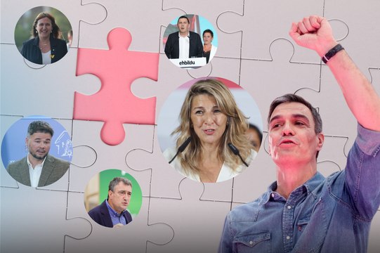 El puzle para una investidura de Sánchez: estas son las posiciones de los partidos
