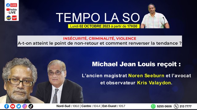 Tempo La So : Michael Jean Louis reçoit Noren Seeburn et Kris Valaydon.