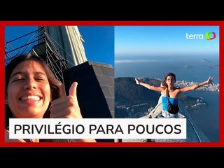 Download Video: Jovem sobe no topo do Cristo Redentor, e vídeo viraliza nas redes sociais