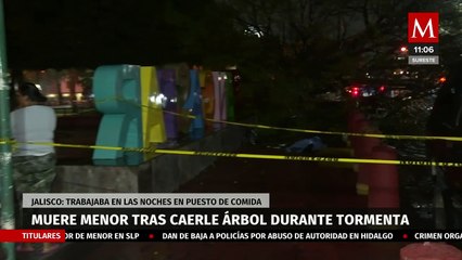 Alejandro murió al caerle árbol en Tonalá; el menor vendía papas durante tormenta