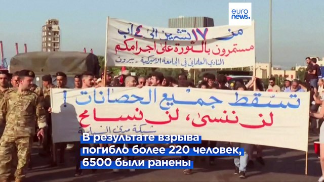 Протесты в Бейруте через три года после взрыва в порту