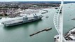 HMS Prince of Wales returns to Portsmouth - video by Compass Photography Services