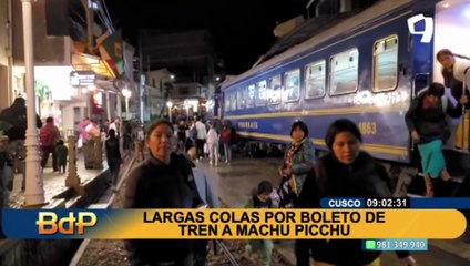 Download Video: Cusco: reportan largas colas de turistas extranjeros y nacionales para tren a Machu Picchu