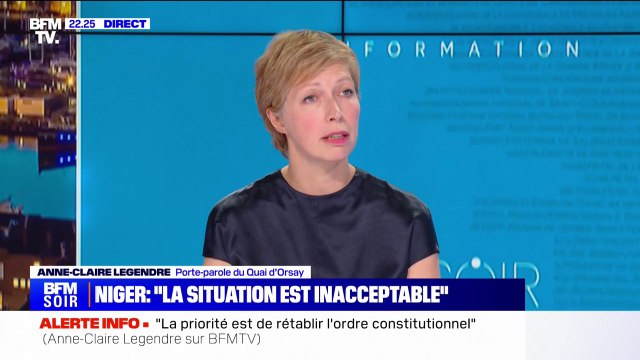 Niger: La France ne négocie pas avec les putschistes , affirme Anne-Claire Legendre, porte-parole du Quai d'Orsay