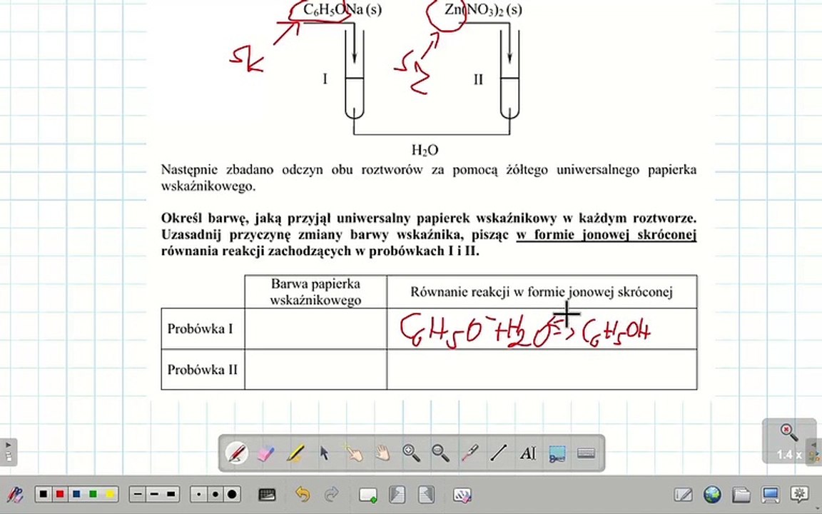 ZADANIE 22 CKE 2015 PRZYKŁADOWY HYDROLIZA SOLI =OD RAZU JONOWYM SKRÓCONYM!
