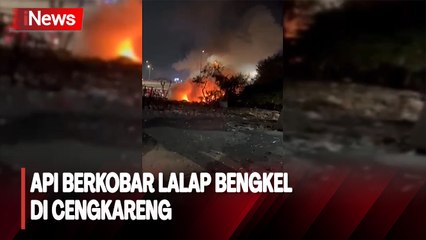 Bengkel Tambal Ban Terbakar Hebat di Cengkareng, Warga Sempat Panik