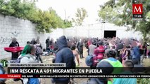 En operativo rescatan a 491 migrantes retenidos en un predio en Puebla