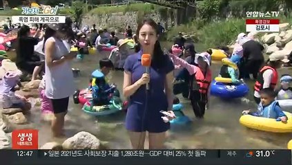 주말에도 찜통더위…"계곡에서 더위 날려요"