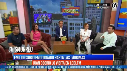 Emilio Osorio emocionada hasta las lagrimas por ver a su papá