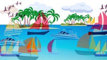 Animation video - island - beach - boats
